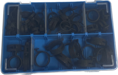 Clip A Molla NORMACLAMP FBS DIN 3021 Spring Band Hose Clamp W1 - 12 Mm. Width Mollette Per Teli Olive - Foto 7