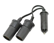 Pro Trucker 12-Volt 2 Outlet Cigarette Lighter Plug Adapter, Car Power Plug
