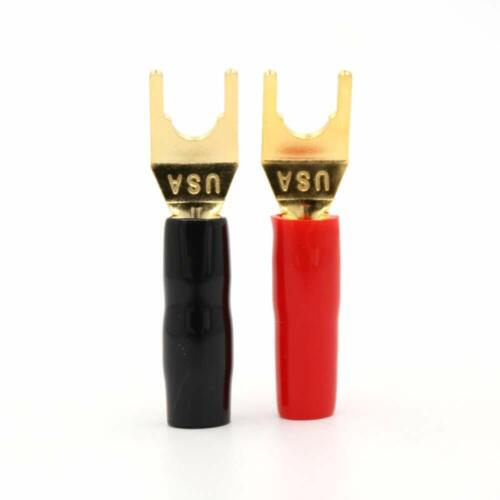 8x Kupfer Spaten Terminal Stecker Schnellverschluss für HiFi Lautsprecher Kabel Kabel - Bild 6 von 6