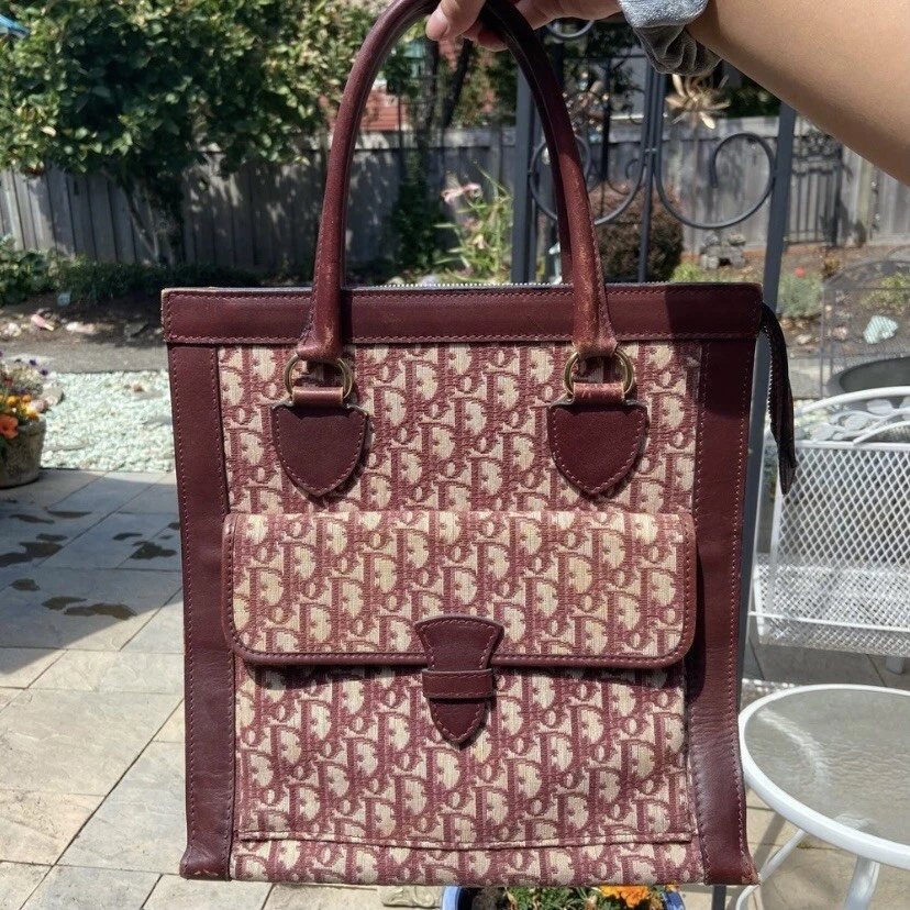 Vintage dior canvas clearance bag