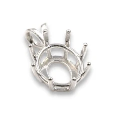 Oval 8-Prong Pre-notched Pendant Mounting