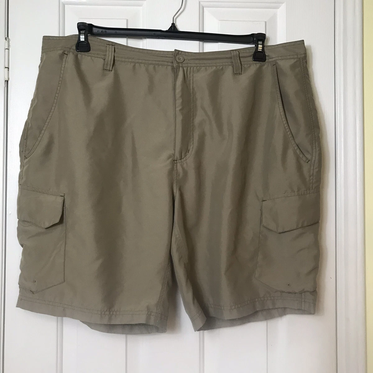 Magellan Mens Nylon Cargo Fishing Shorts Tan Outdoor Hiking size 44