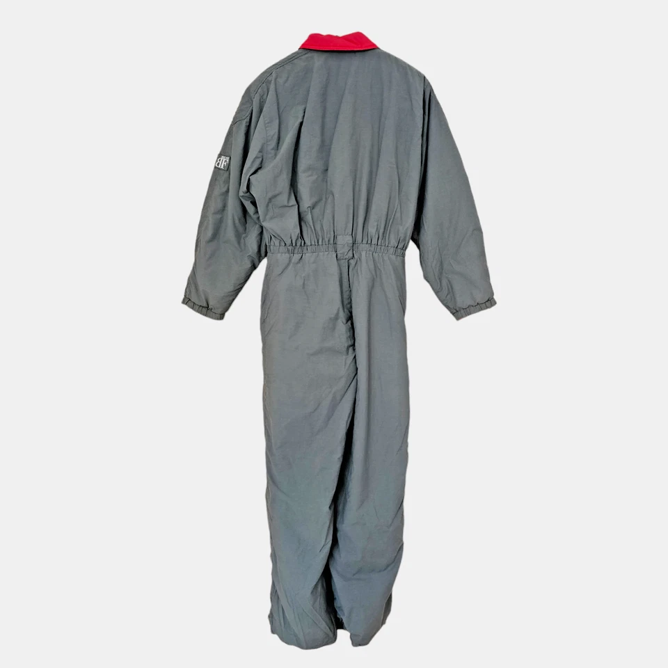 Traje de esquí Belfe para mujer gris rojo 14 Reino Unido reversible una pieza años 90 retro vintage Foto 2 de 4