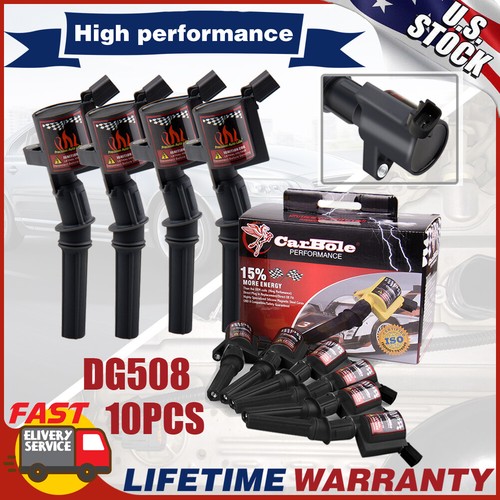 10 Pack DG508 Ignition Coils Bobinas For Ford F150 4.6/5.4L/6.8 V8/V10