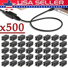 RJ45 Inline Coupler Cat6/Cat5e Ethernet Network Cable Extender Connector Lot