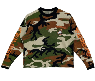 Chrome Hearts Matty Boy Caution Thermal Camouflage Long Sleeve T