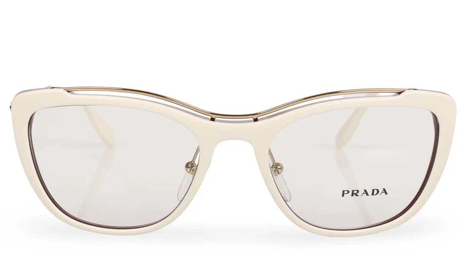 Prada VPR04V 51-18-140 YNC-001 Ivory White/Burgundy Gold Eyeglasses - Image 2 of 4