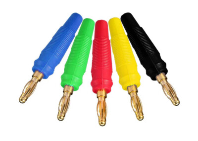 1x Banana Goldstecker 4mm Lautsprecher Audio Jack Schraubbar Connector Plug 