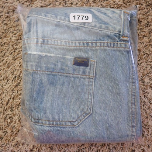 Vintage Abercrombie & Fitch Flare Leg Stone Wash Low Rise Jeans Size 2 Waist 30" - Imagen 17 de 17