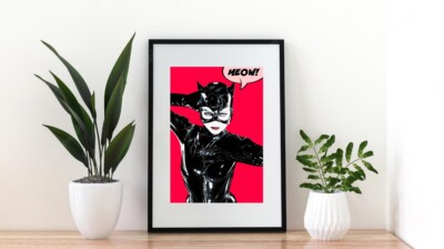 a4 art CAT WOMAN DC LATEX PVC detail graphics GIFT XMAS