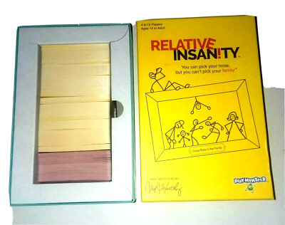 Relative Insanity Game Ages 14 To Adult 4-12 Players