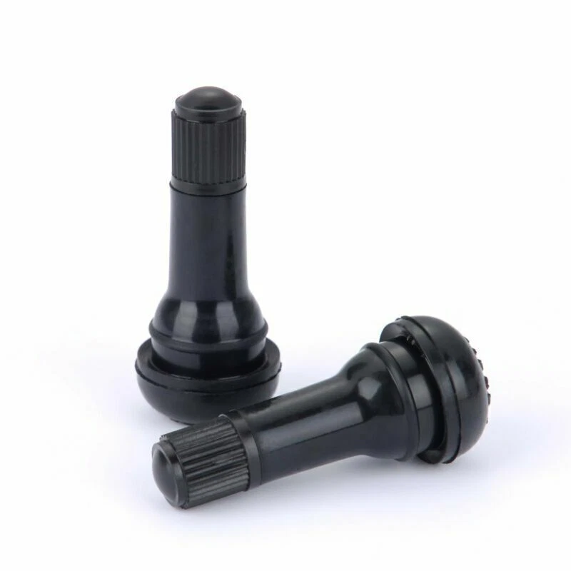 4Pcs Car Alloy Wheel Snap In Rubber Tubeless Tyre Air Valve Stem&Dust Caps Cover - Image 2 of 4