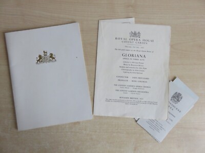 The Royal Opera House Covent Garden Guide / Gloriana Programm 1953.