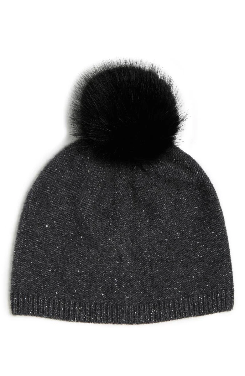 100% Cashmere Black Beanie Hats for Women for sale | eBay display picture 1