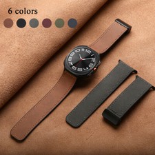For Samsung Galaxy Watch Ultra 47mm Magnetic Leather Silicone Wrist Band Strap
