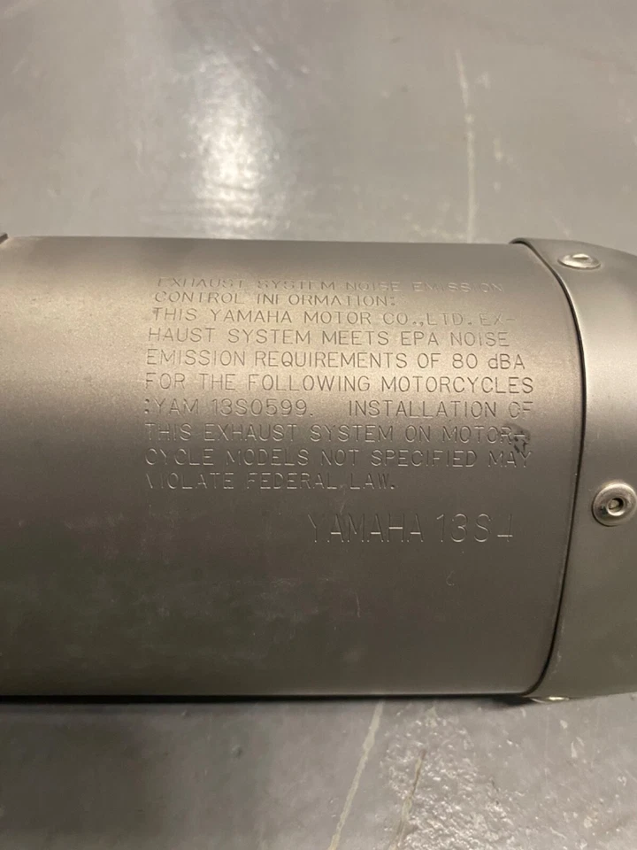 OEM Yamaha YZF-R6 Exhaust Muffler Slip-On Silencer Pipe 2008–2009 13S4 Factory O - Image 2 of 4