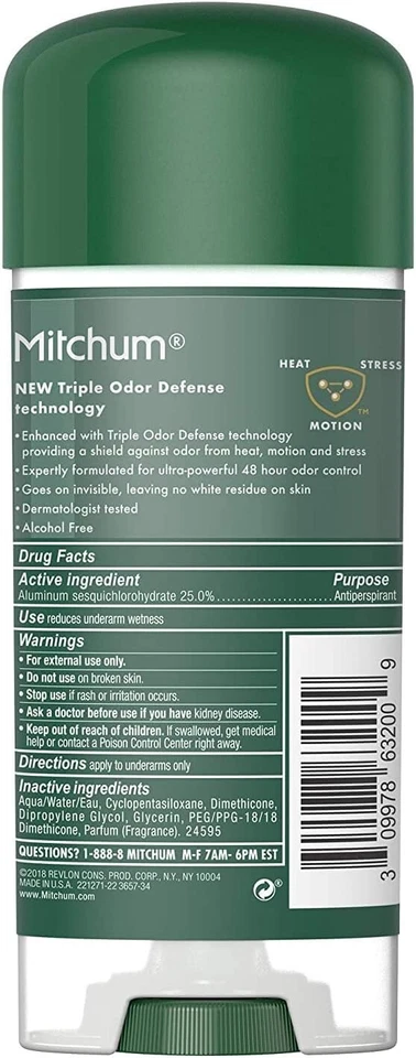 Mitchum Antitranspirante y Desodorante, Gel Transparente, Sin Perfume, 3.4 OZ (96 G) Paquete de 12 Foto 4 de 4
