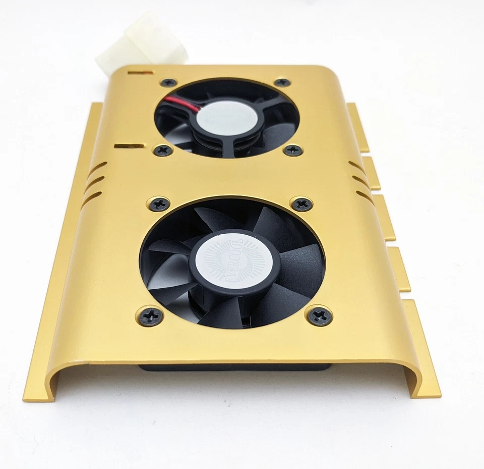 Evercool HDD Hard Disk Drive Cooler w/ Dual 50mm 12V DC Ball Bearing Cooling Fan - Image 3 of 4