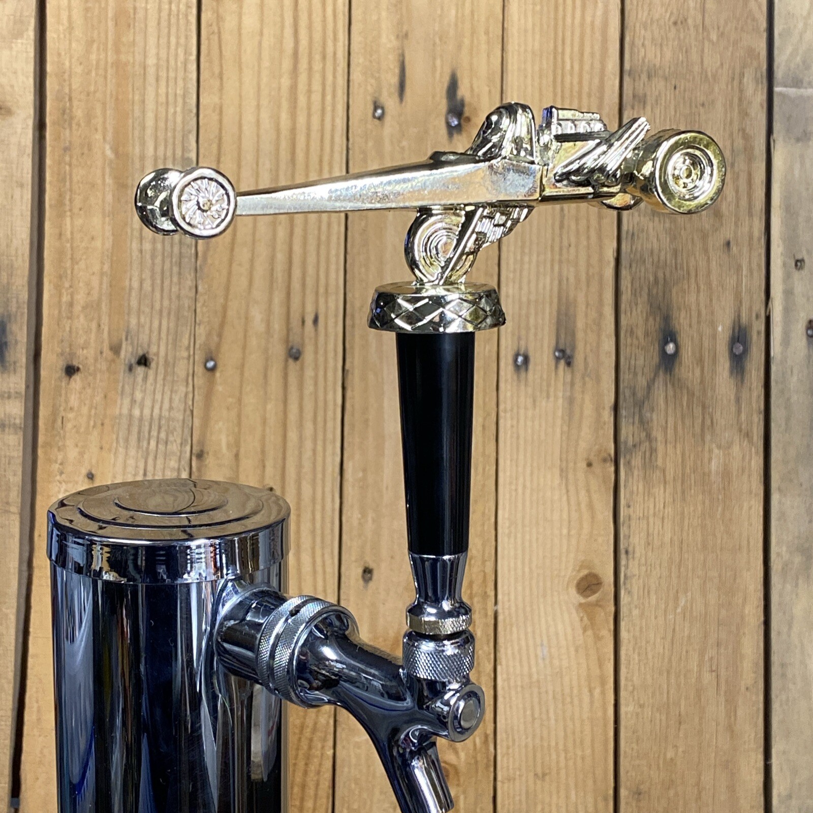 Dragster Beer Keg Tap Handle Vtg Metal Car Trophy Drag Race Funny Car