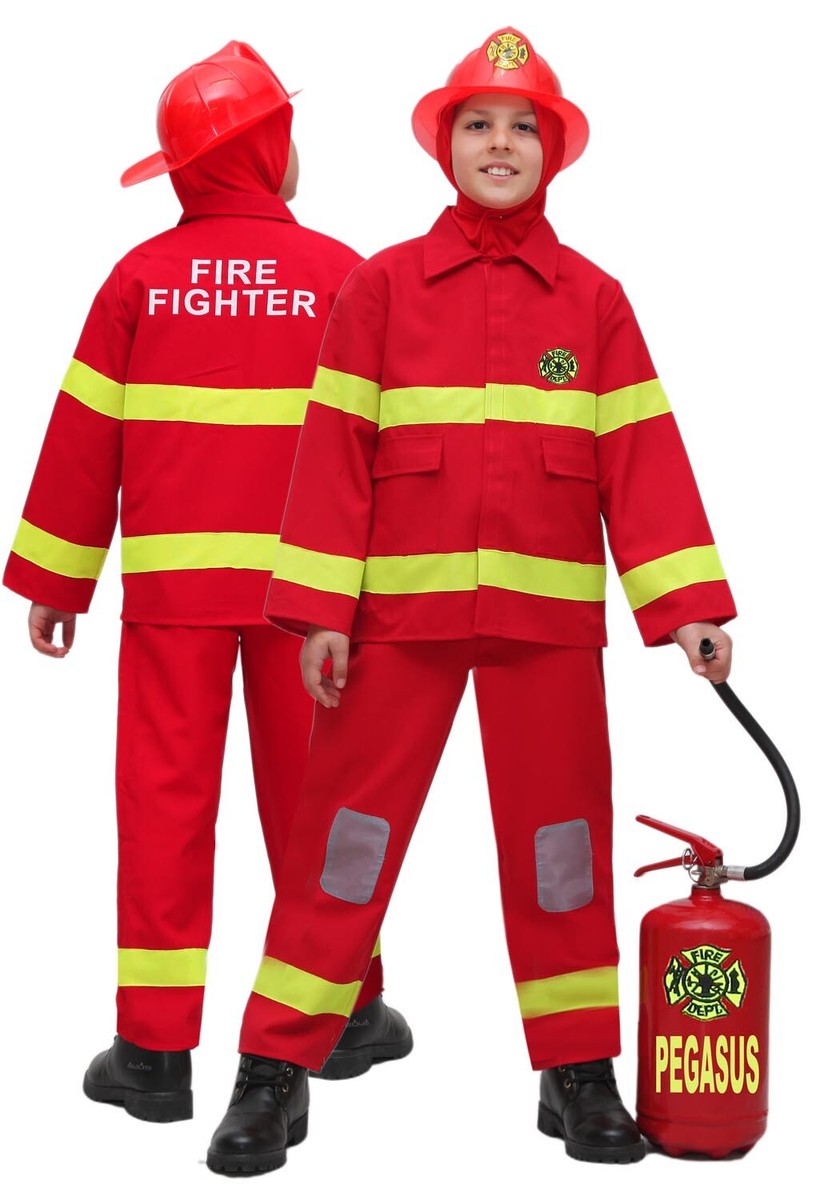Costume da Pompiere, Vigile del fuoco per Bambini dai ai 12 anni