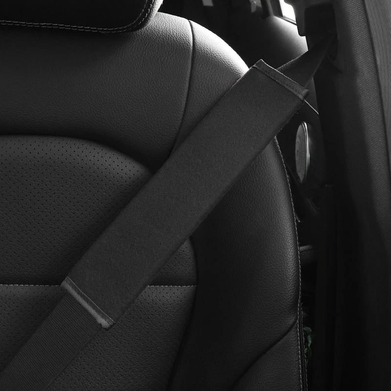 黑色天鹅绒汽车配件安全带垫肩保护罩适用于马自达 — 第 2/2 张图片