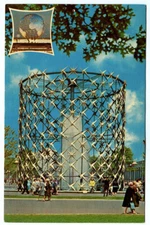 Vintage 1964-1965 New York WORLD'S FAIR Astral Fountain POSTCARD!