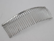 25 Silver Tone Metal 30-Teeth Hair Side Combs Clips 110X37mm for Hair Accessor