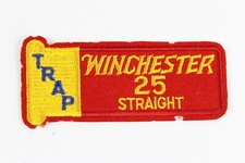 Vintage WINCHESTER TRAP Shooting Patch 25 Straight 5.5" x 2.5" Multi Color