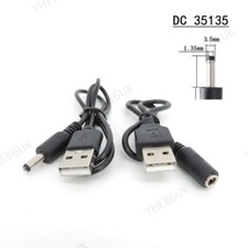 DC 3.5mm x1.35mm to USB 2.0 Male A male to Male female charging Cable Power 13H
