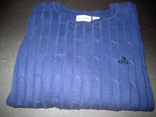 Vintage IZOD Sweater Pullover Crewneck USA Made Cable Knit Logo Men's Medium