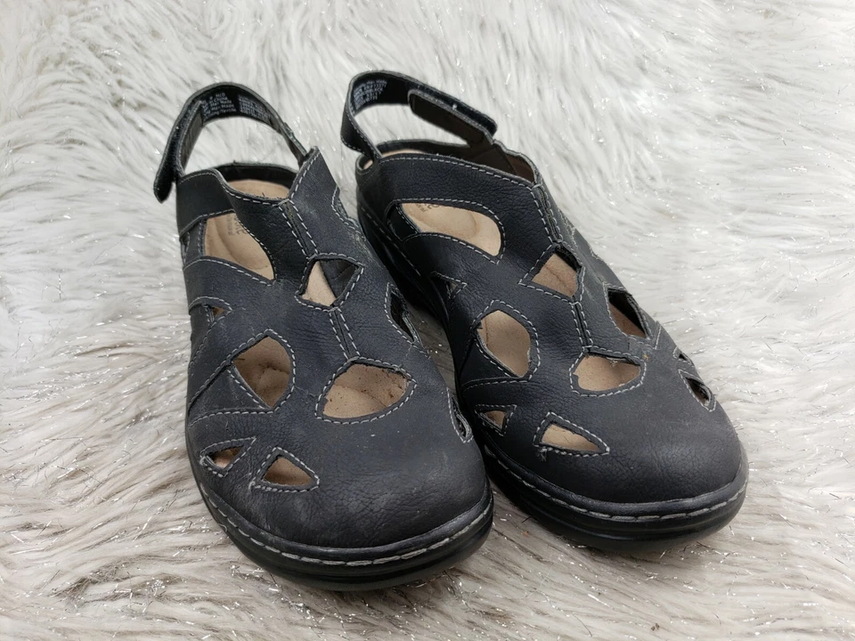 Повседневные удобные туфли на плоской подошве CROFT & BARROW Braelin черная кожа размер 9 - Изображение 4 из 4