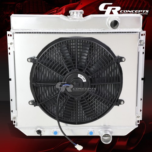 3ROW ALUMINUM CORE RADIATOR+SLIM FAN SHROUD FOR 19671970 FORD MUSTANG