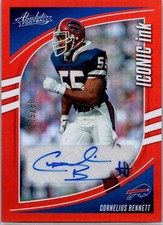 2025 Panini Absolute - Iconic Ink Cornelius Bennett #II-CBT Orange /50 (AU)