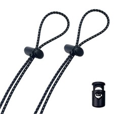 Universal Adjustable Swim Goggle Strap Kit 2Pack Jet Black Replacement
