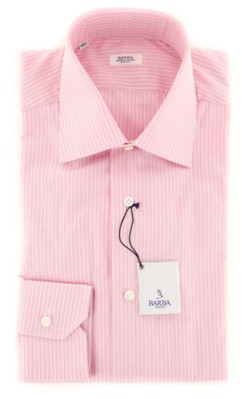 Barba Napoli Rosa Gestreift Hemd - Slim - (BND2U1791U10)