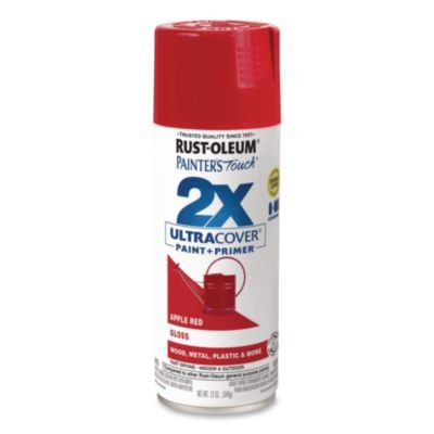 Rustoleum 334024 Painter's Touch 2x Spray Paint Gloss Apple Red 12 Oz