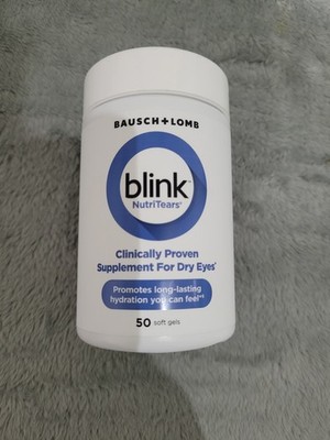 Bausch+Lomb Blink NutriTears Supplement for Dry Eyes Softgels 50ct Exp 05/2026