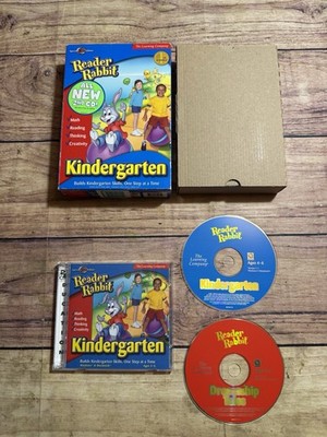 Reader Rabbit Kindergarten Special 2-CD Edition PC Mac Big Box Vintage 2000s HTF