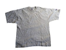 Vintage 90's Russell Athletic PRO Heavyweight Cotton Large Gray T Shirt USA MADE