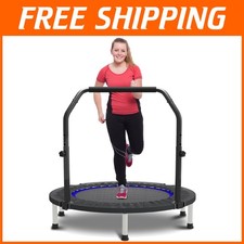 Portable Fitness Trampoline with Adjustable Height