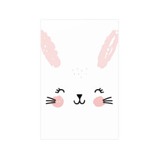 Cute Bunny Wall Art Poster for Kids  Nursery Room Decor  Premium Matte Print