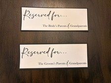 Wedding Ceremony Reserved Signs 2 Pcs