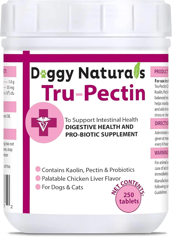 Tru-Pectin Anti-Diarrheal Tablets for Dogs & Cats - 250 Chicken Liver Flavored - Image 3 of 4