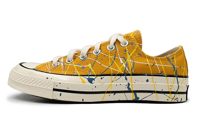 Converse Chuck 70 Low Paint Splatter - Sunflower Gold for Sale