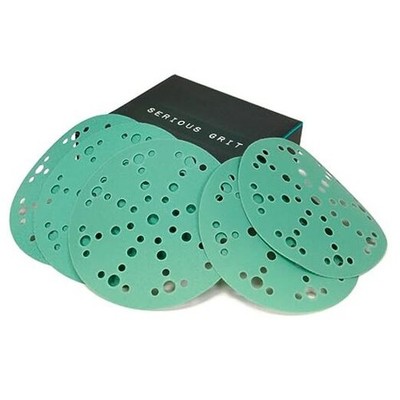  - 6-Inch 49-Hole Sanding Discs Assortment - 80, 120, 150, 180, 220 Mixed Grit