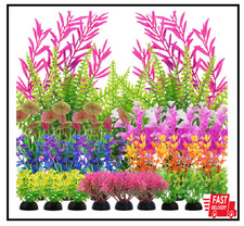 25 Pack Aquarium Plants, Fish Tank Decor Colorful Plants Artificial