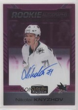 2020 O-Pee-Chee Platinum Rookie Matte Pink 10/99 Nikolai Knyzhov #R-NK Auto 4p5