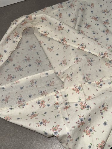 Vintage C&A Cream Floral Long Sleeve Nightdress Peter Pan Collar Bows UK 12 - Picture 11 of 15