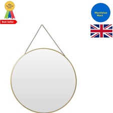 30cm Round Hanging Wall Mirror in Gold or Black - Elegant Home Decor