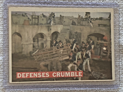 1956 Topps Disney's Davy Crockett Orange Back #70 Defenses Crumble Ex Card